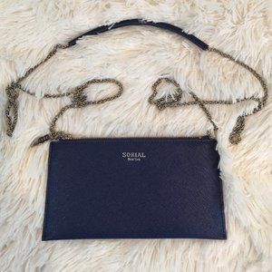 ❤️🎉HP🥳🎊  Sorial Blue Small Crossbody Bag Silver Chain